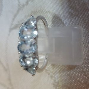Sky Blue Topaz 5 Stone Ring